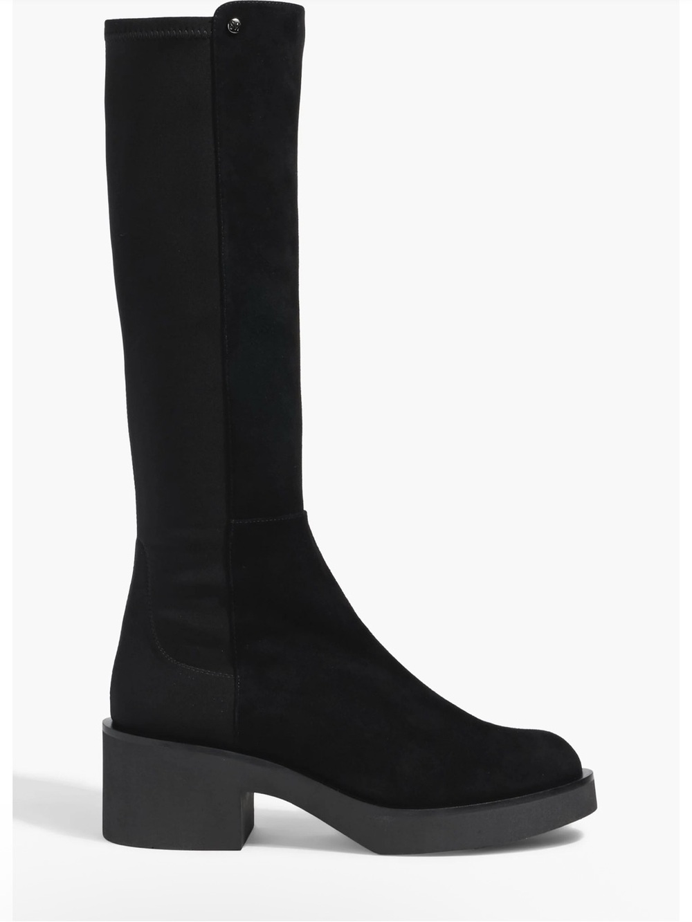 Stuart Weitzman Black Knee-High Block Heel Boots NEW NEVER WORN dust bag no box